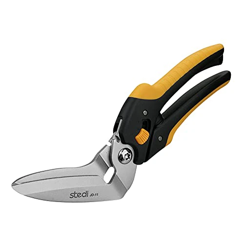 stedi 9-Inch Scissor Heavy Duty, All Purpose Scissors, Cardboard and Carpet Shears, TPR Handle, Extremely Sharp Blades with Finely Serrated -Easy Cutting Thick Paper, Leather, Fabric 9-Inch_