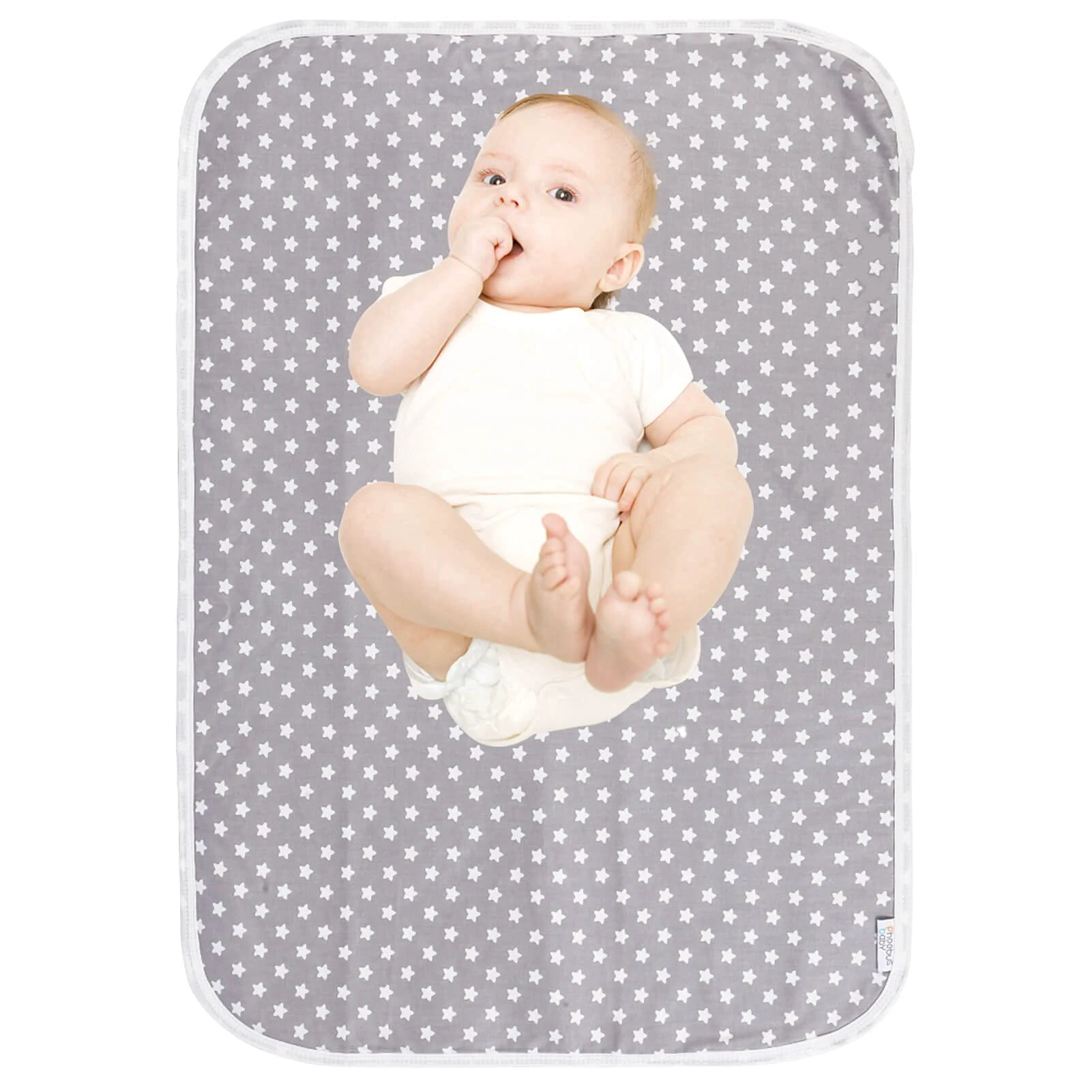 Baby Diaper Changing Pad, 21 5/8" x 31.5" Waterproof Changing Pad Liners 2Pack - Reusable Soft and Absorbent Portable Changing Mat(Star2PCS) Star 2