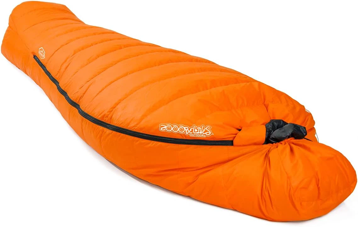 ZOOOBELIVES 10 Degree F Hydrophobic Down Sleeping Bag for Adults - Lightweight and Compact 4-Season Mummy Bag for Backpacking, Camping, Mountaineering and Other Outdoor Activities – Alplive 