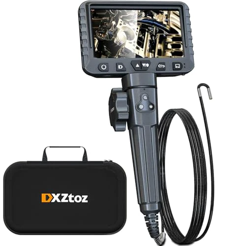 3.9mm Articulating Borescope, DXZtoz Professional Super Thin Endoscope Inspection Camera with Turnable Snake Camera, Flexible Gooseneck Fiber Optic Scope with Light, Cool Gadgets for Men- 3.