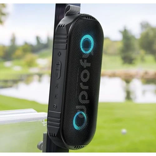 Dprofy New Play 2 Rounds of Golf, Magnetic Bluetooth Golf Speaker Golf Cart Speaker, Stereo Sound Portable Pro Wireless Waterproof Speaker with Rich Bass, Golf Accessories Golf Gifts (with L