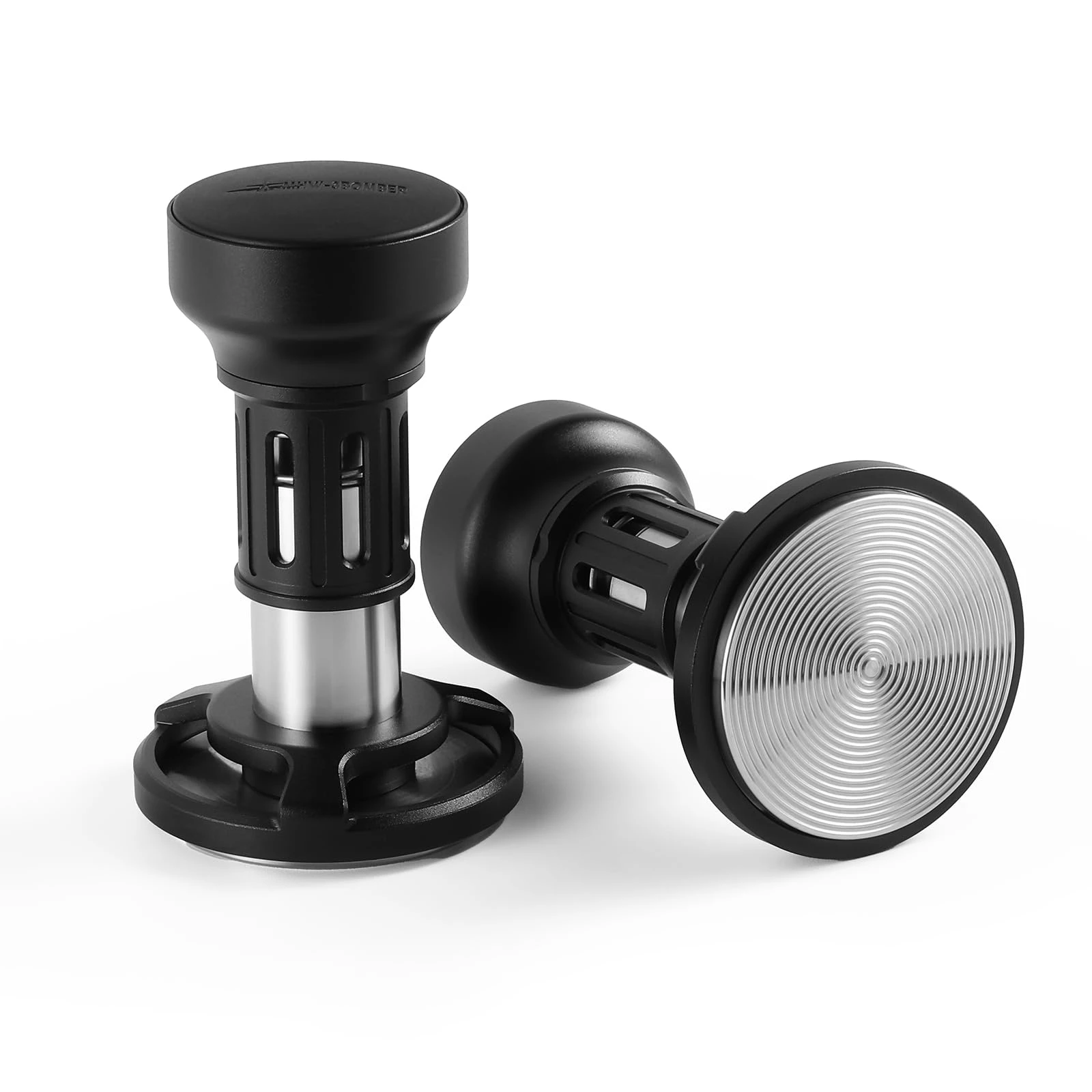 MHW-3BOMBER 58mm Espresso Tamper, Coffee Tamper with Sound Feedback for Barista, Impact Constant Espresso Hand Tamper with 4 Spring Loaded Fits 58mm/58.35mm/58.5mm Portafilter, YU Series, T5