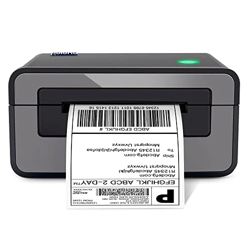 POLONO Thermal Label Printer, 4x6 Shippping Label Printer for Shipping Package, Commercial Thermal Label Maker, Compatible with Amazon, Ebay, Etsy, Shopify, etc, Support Windows and Mac (Gre