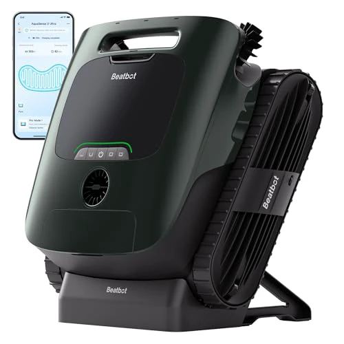 Beatbot AquaSense 2 Ultra Cordless Robotic Pool Cleaner for Complex Pools, Pool Mapping with AI Camera, 5-in-1 Cleaning, Smart Surface Parking, Pool Skimmer, Water Clarification – Abyssal Bl
