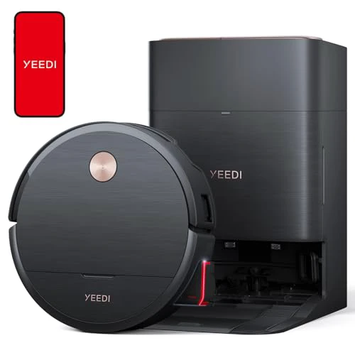 Yeedi S16 Plus Robot Vacuum & Mop with Automatic Omni Station, Blast 16,600Pa Suction, OZMO Roller Self-Wash Mopping, ZeroTangle 3.0, Triple Lift Floor Lift, AI-Powered Navigation and Mappin