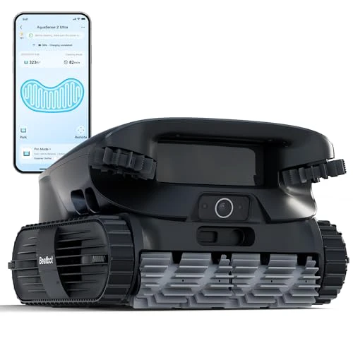 Beatbot AquaSense 2 Ultra Cordless Robotic Pool Cleaner for Complex Pools, Pool Mapping with AI Camera, 5-in-1 Cleaning, Smart Surface Parking, Pool Skimmer, Water Clarification – Abyssal Bl